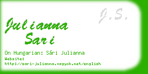 julianna sari business card